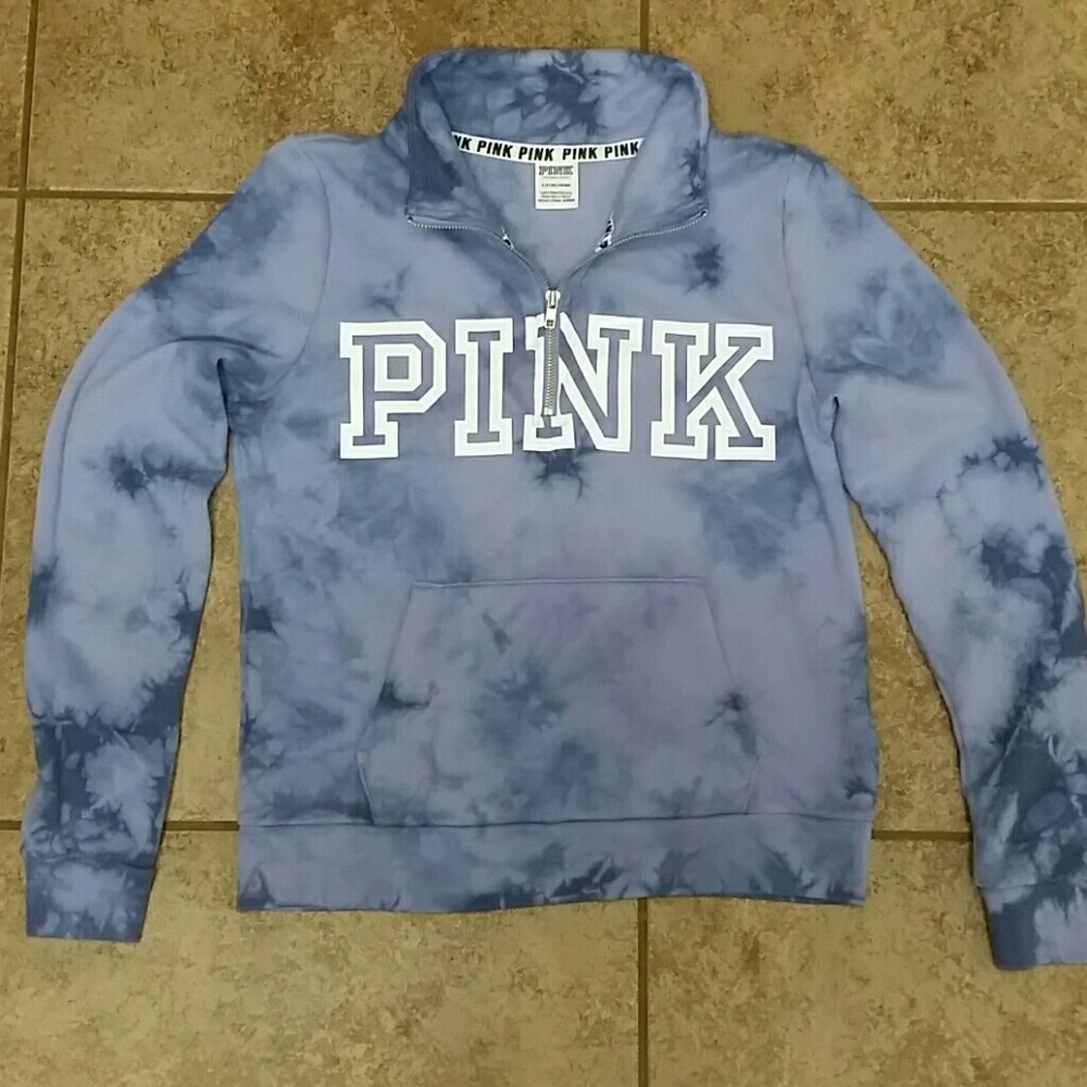 Nwot**PINK VS Logo tye die sweatshirt💙